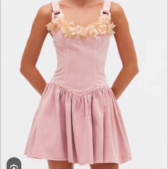 NEW Patbo Denim Mini Dress - Picture 4 of 13